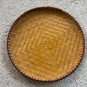 Vintage Bamboo Harvest Winnowing Sifter Sieve Basket 14” Round